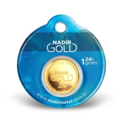 Золотая инвестиционная монета 1 грамм 24 карата (Бренд Nadir)