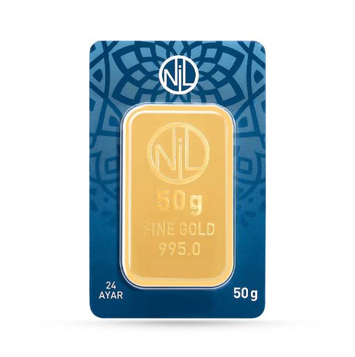 Изображение Золотой слиток 50 грамм 24 карата (Nil Sarrafiye)