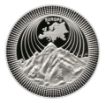 Изображение Континенты 2021 Европа | Серебряная монета Монблан 1 унция | Высокий рельеф