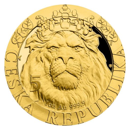 Picture of Gold 1 Oz Bullion Coin Czech Lion 2022 proof numbered ANNIVERSARY