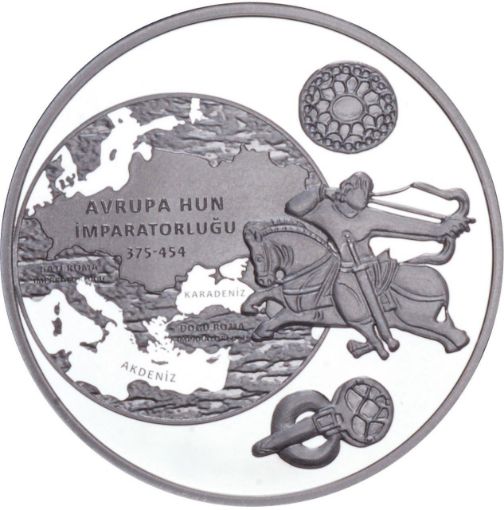 Изображение Серебряная монета Европейская Империя Гуннов