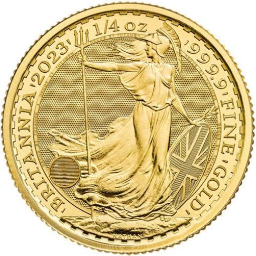 Изображение Золотая инвестиционная монета Британия 2023 1/4 унции (Король Карл III)