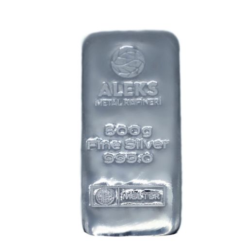 AgaKulche Aleks Metal Rafineri Külçe Gümüş 500 gr (999.0) resmi